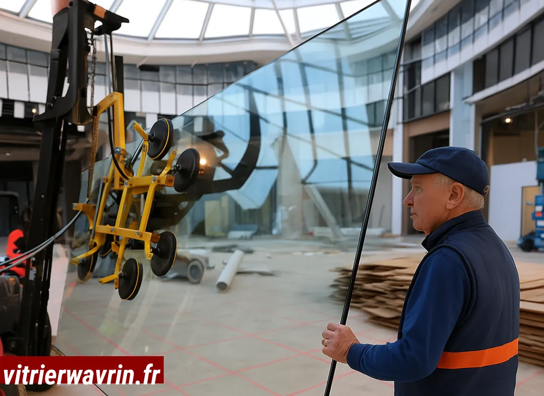 Remplacement de vitrine magasin Wavrin